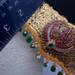 Kemp Peacock Pendent Self Design Kamarband Hip Belt - 