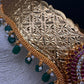 Kemp Peacock Pendent Self Design Kamarband Hip Belt - 