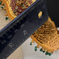 Kemp Goddess Lakshmi Pendent Self Design Kamarband Hip Belt - 