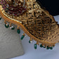 Kemp Goddess Lakshmi Pendent Self Design Kamarband Hip Belt - 