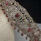 Peacock CZ Victorian Red Hip Belt Beads and Pearls - 