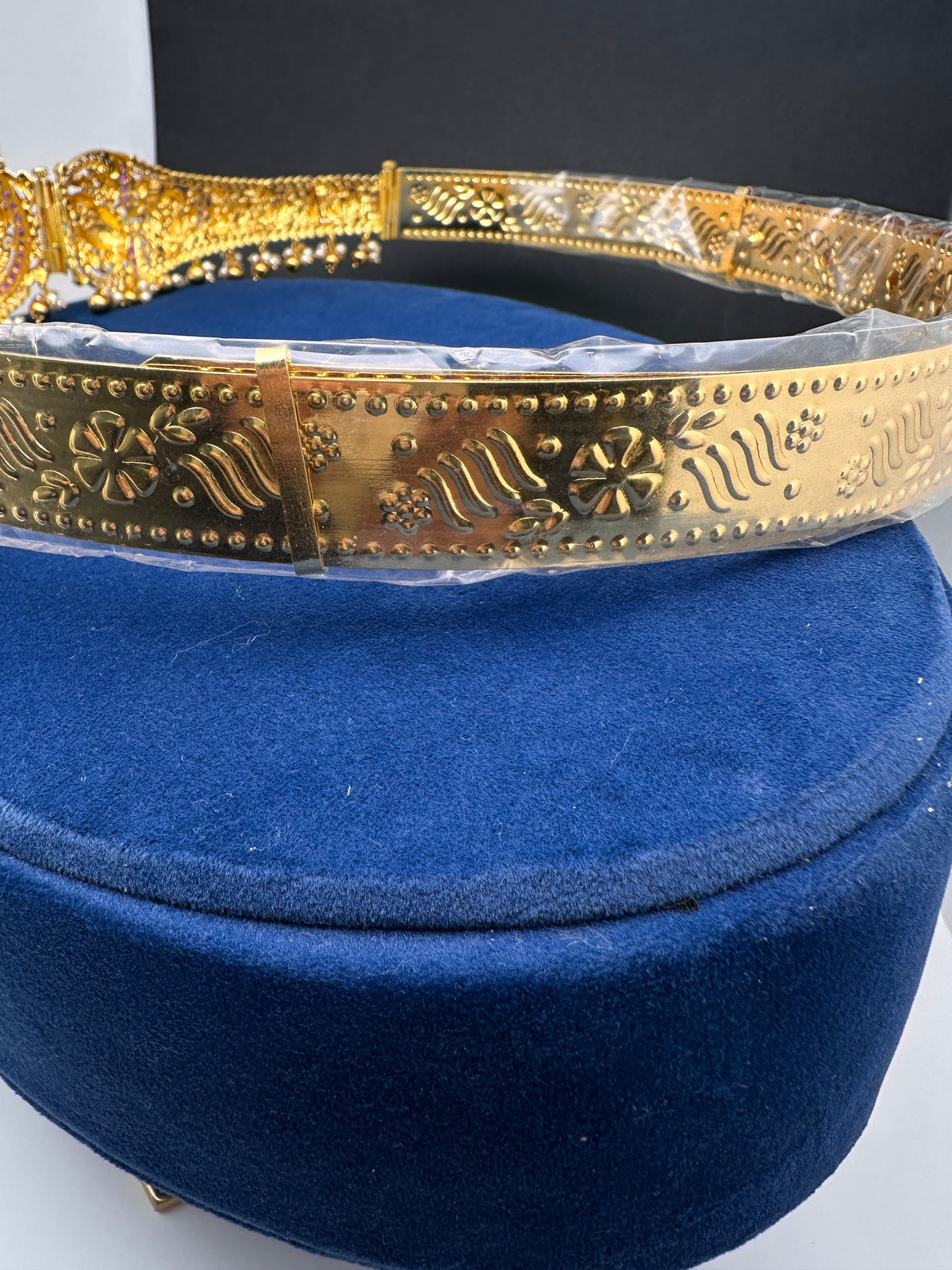 Nakshi Kemp Goddess Lakshmi Self Design Kamarband Hip Belt | CB000675