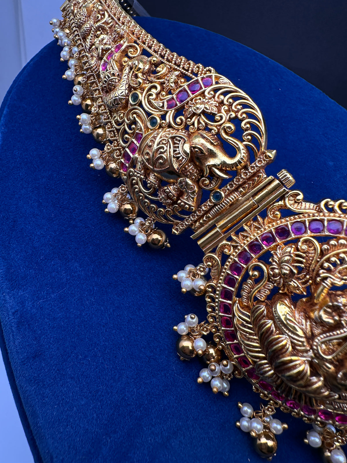 Nakshi Kemp Goddess Lakshmi Self Design Kamarband Hip Belt | CB000675