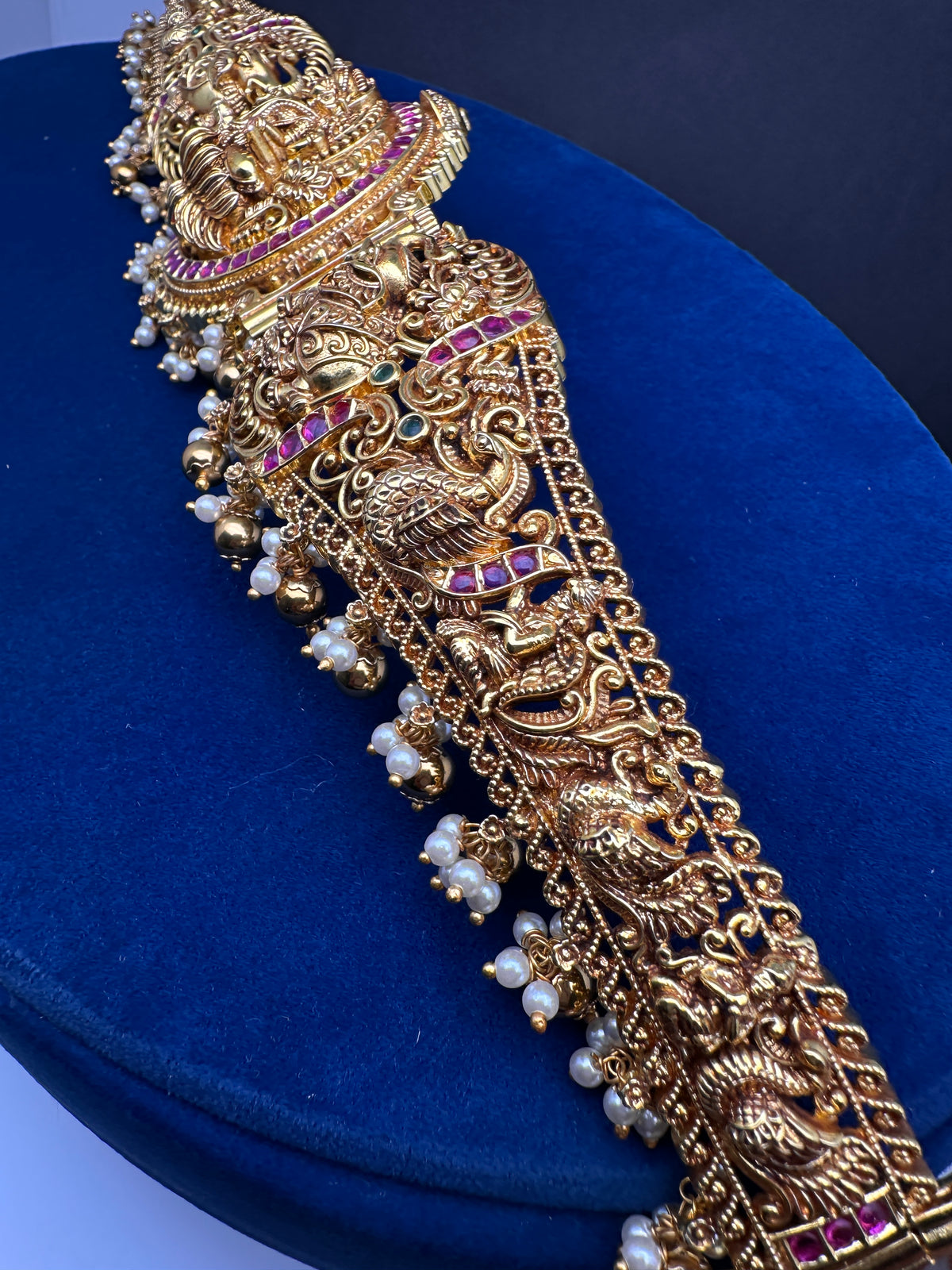 Nakshi Kemp Goddess Lakshmi Self Design Kamarband Hip Belt | CB000675