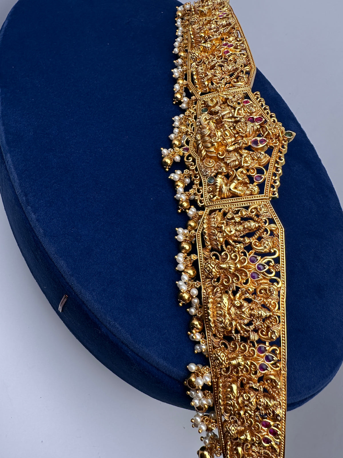 Nakshi Kemp Goddess Lakshmi Flexible Self Design Kamarband Hip Belt | CB000677