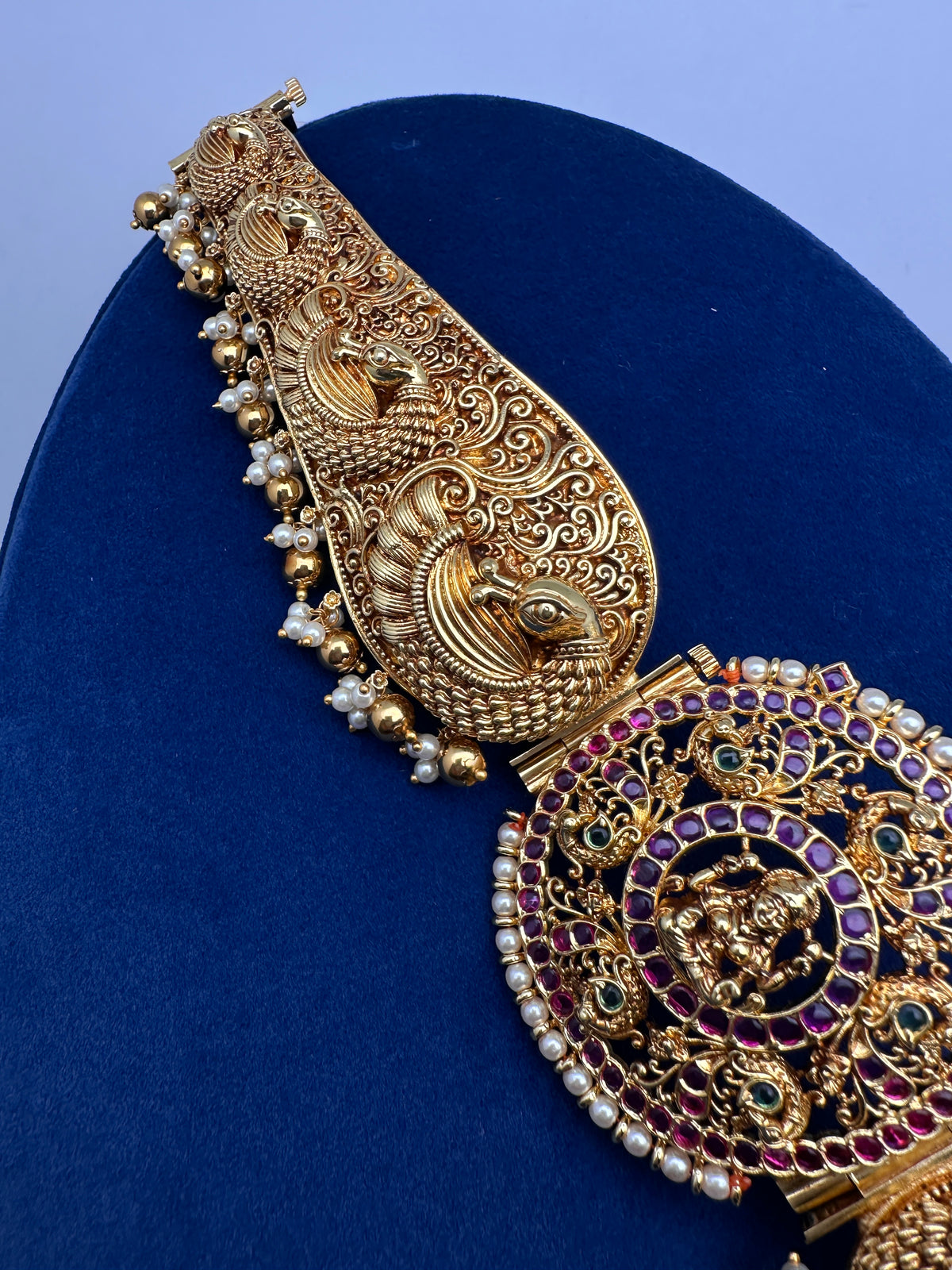 Nakshi Kemp Goddess Lakshmi Flexible Self Design Kamarband Hip Belt | CB000678