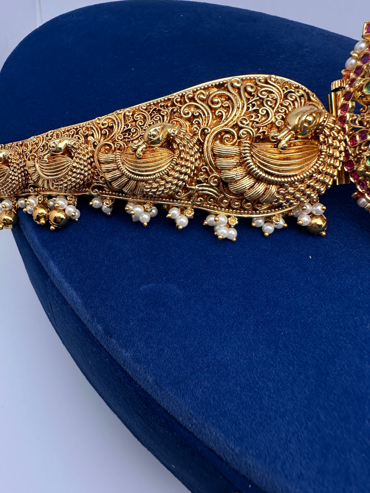 Nakshi Kemp Goddess Lakshmi Flexible Self Design Kamarband Hip Belt | CB000678