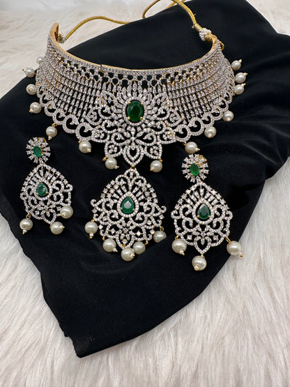 AD Diamond Finish Choker - Green