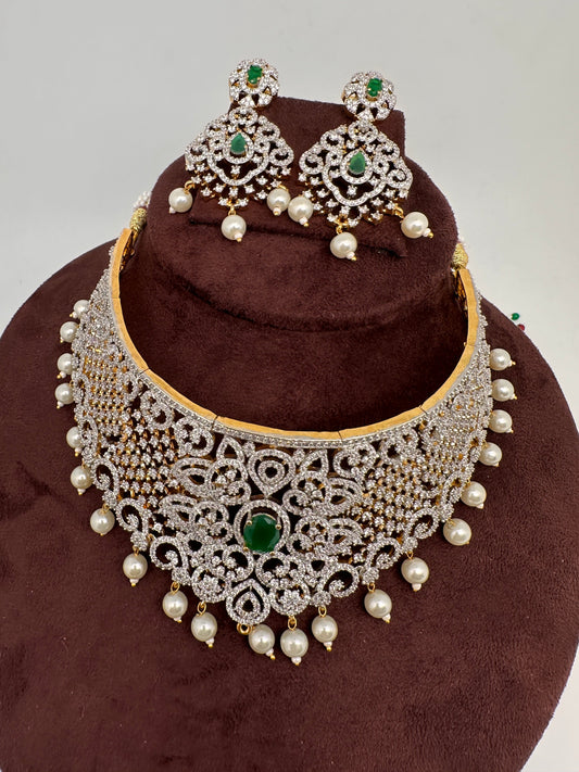 AD Diamond Finish Choker - Green