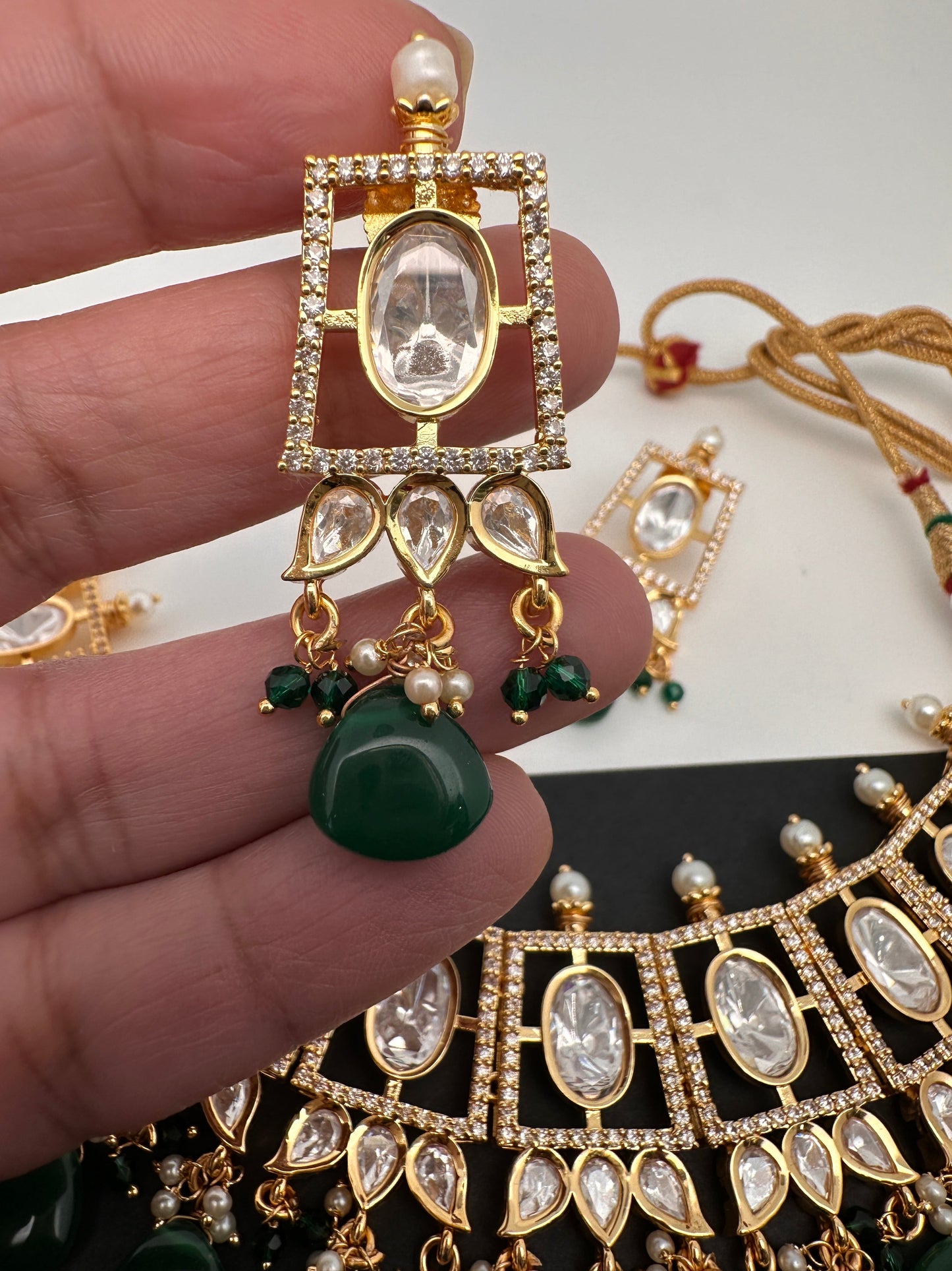Moissanite Green Choker