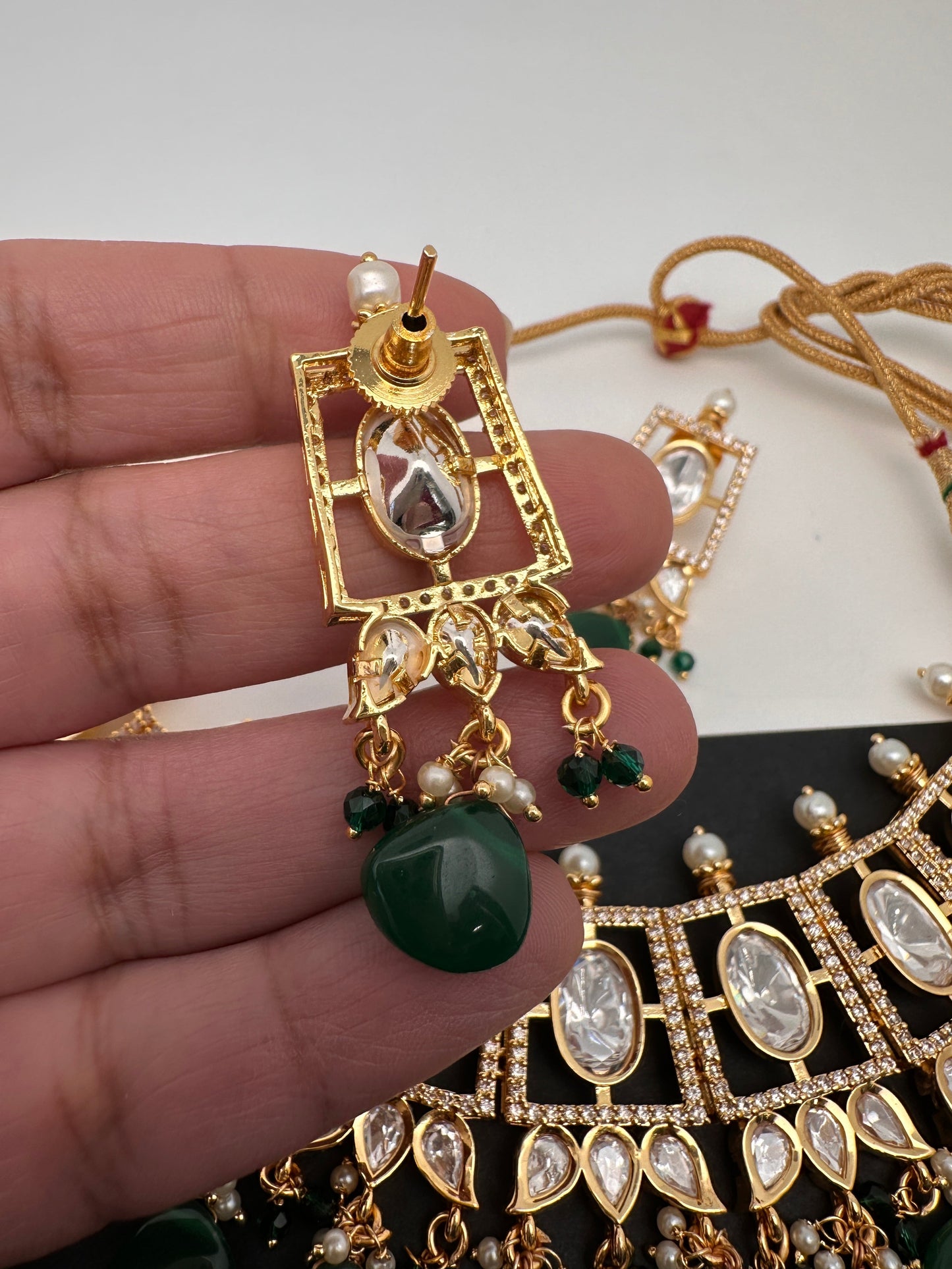 Moissanite Green Choker