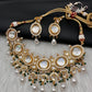 Moissanite Green  beads Pearls Neckline Choker