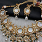 Moissanite Green  beads Pearls Neckline Choker