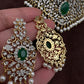 CZ Color Stone Beads Choker - Green