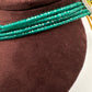 CZ Color Stone Beads Choker - Green