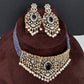 CZ Color Stone Beads Choker - Purple