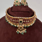 Kemp Matte Peacock Choker with Studs - 