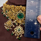 Green Nakshi Matte Choker with Beads and Pearls - 