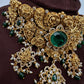 Green Nakshi Matte Choker with Beads and Pearls - 