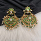 Jadau KundanColor Stone Earrings - Green