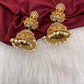 Goddess Lakshmi Nakshi Matte Jhumkis