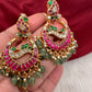 Jadau Kundan Peacock Chanbali Earrings