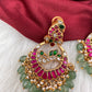 Jadau Kundan Peacock Chanbali Earrings