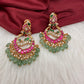 Jadau Kundan Peacock Chanbali Earrings
