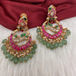 Jadau Kundan Peacock Chanbali Earrings