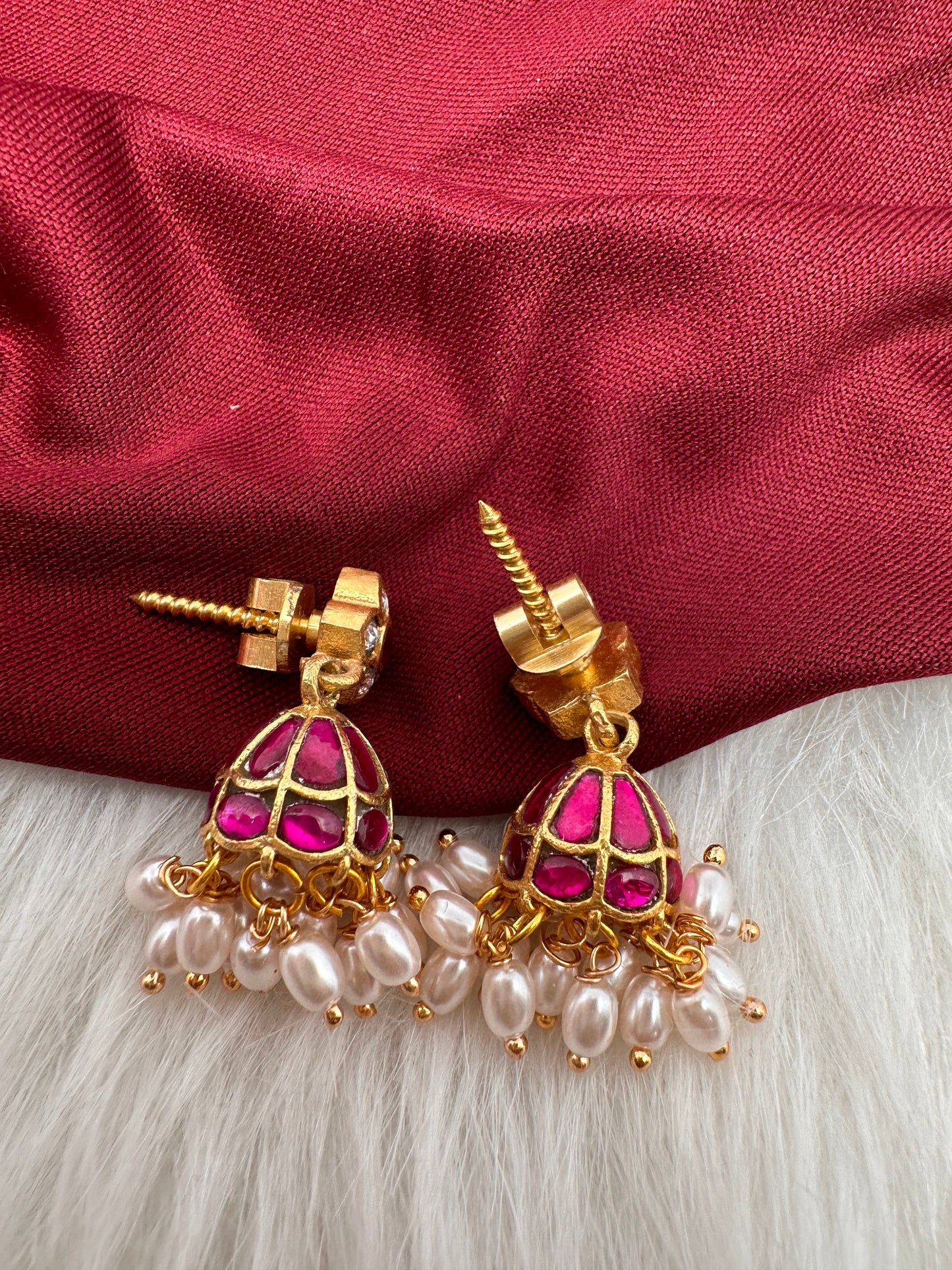 Jadau Kundan Small Jhumki Earrings