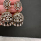 AD Clear Stone Victorian Jhumkas