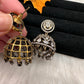 AD Clear Stone Victorian Jhumkas
