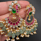 Peacock Jadau Kundan Earrings