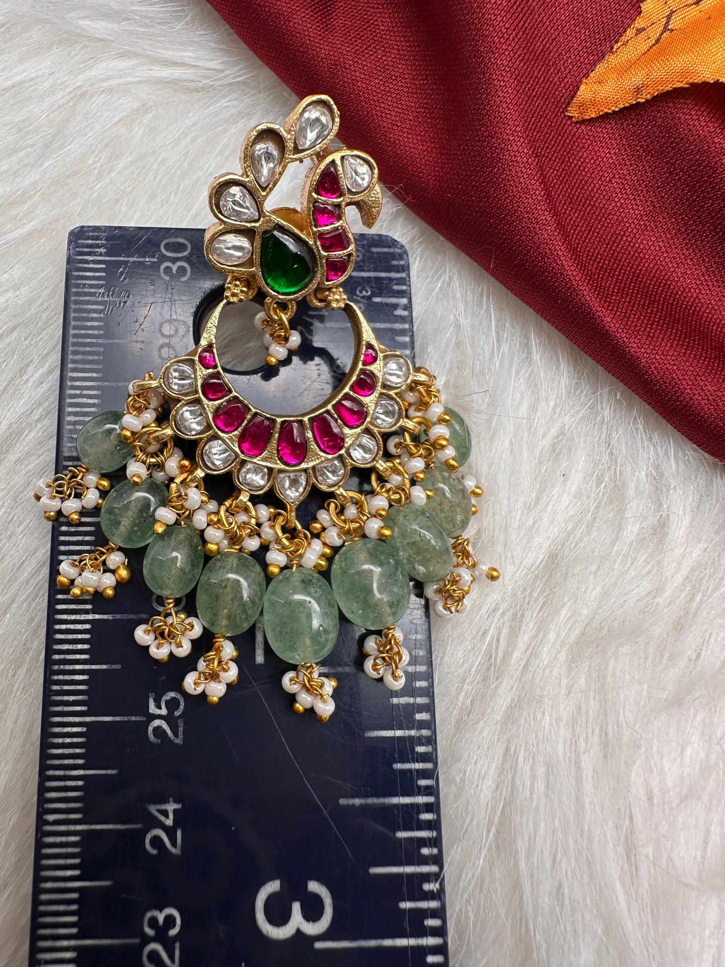 Peacock Jadau Kundan Earrings
