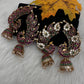 Matte CZ Jhumka Ear Cuffs - Clear
