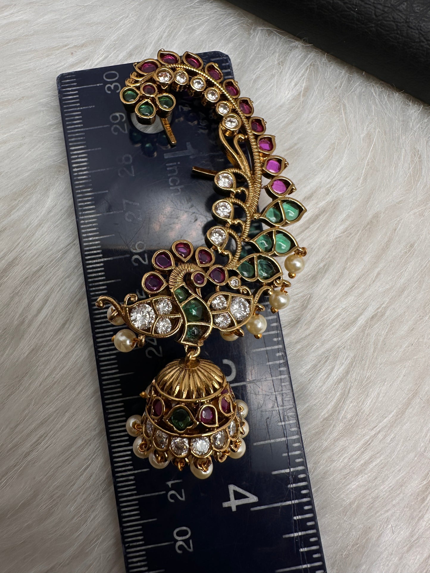 Matte CZ Jhumka Ear Cuffs