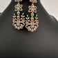 AD Beads Stone Victorian Earrings - Green