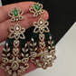 AD Beads Stone Victorian Earrings - Green