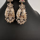 AD Beads Stone Victorian Earrings - Pearl