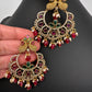 Kemp peacock Matte Chandbali Earrings - Multi