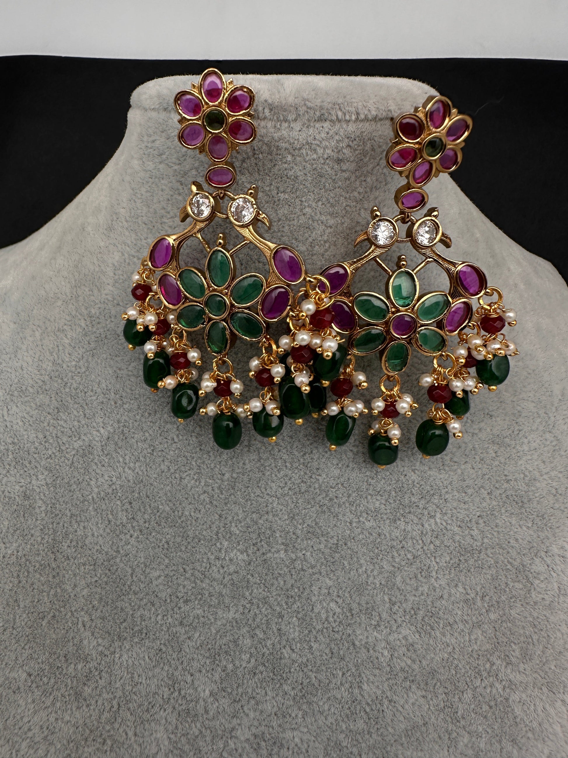 Kemp Matte Beads Earrings - Green