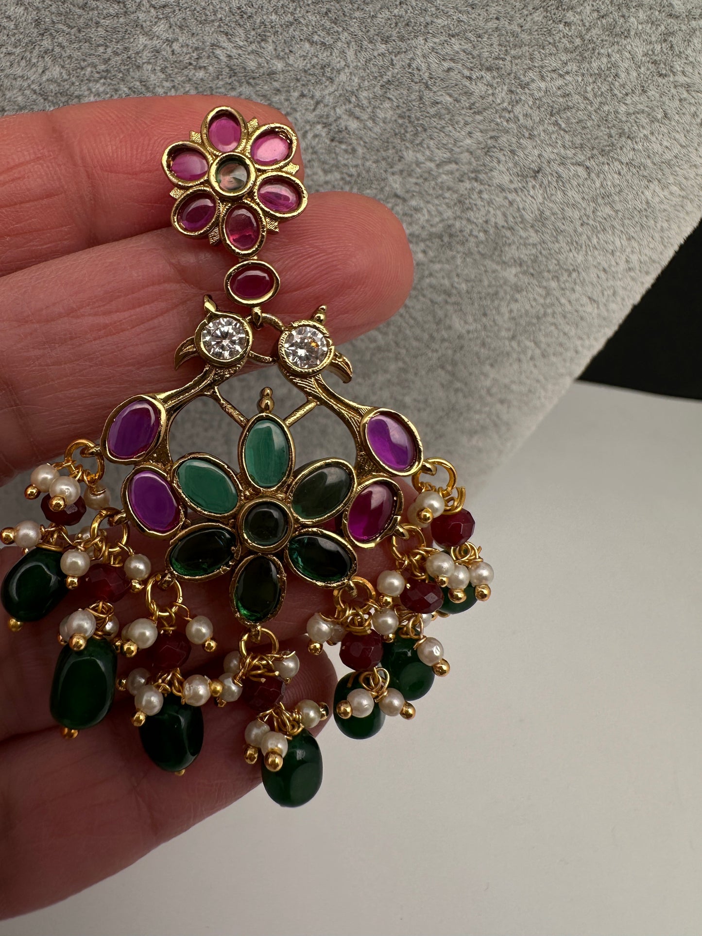 Kemp Matte Beads Earrings - Green