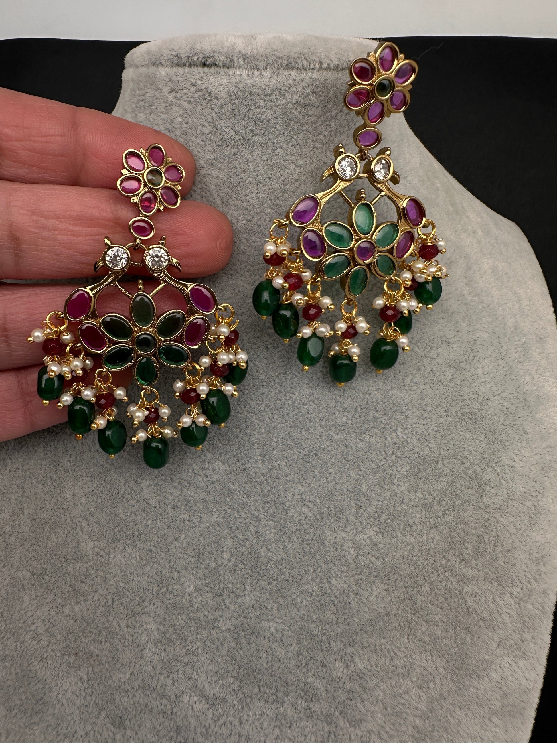 Kemp Matte Beads Earrings - Green