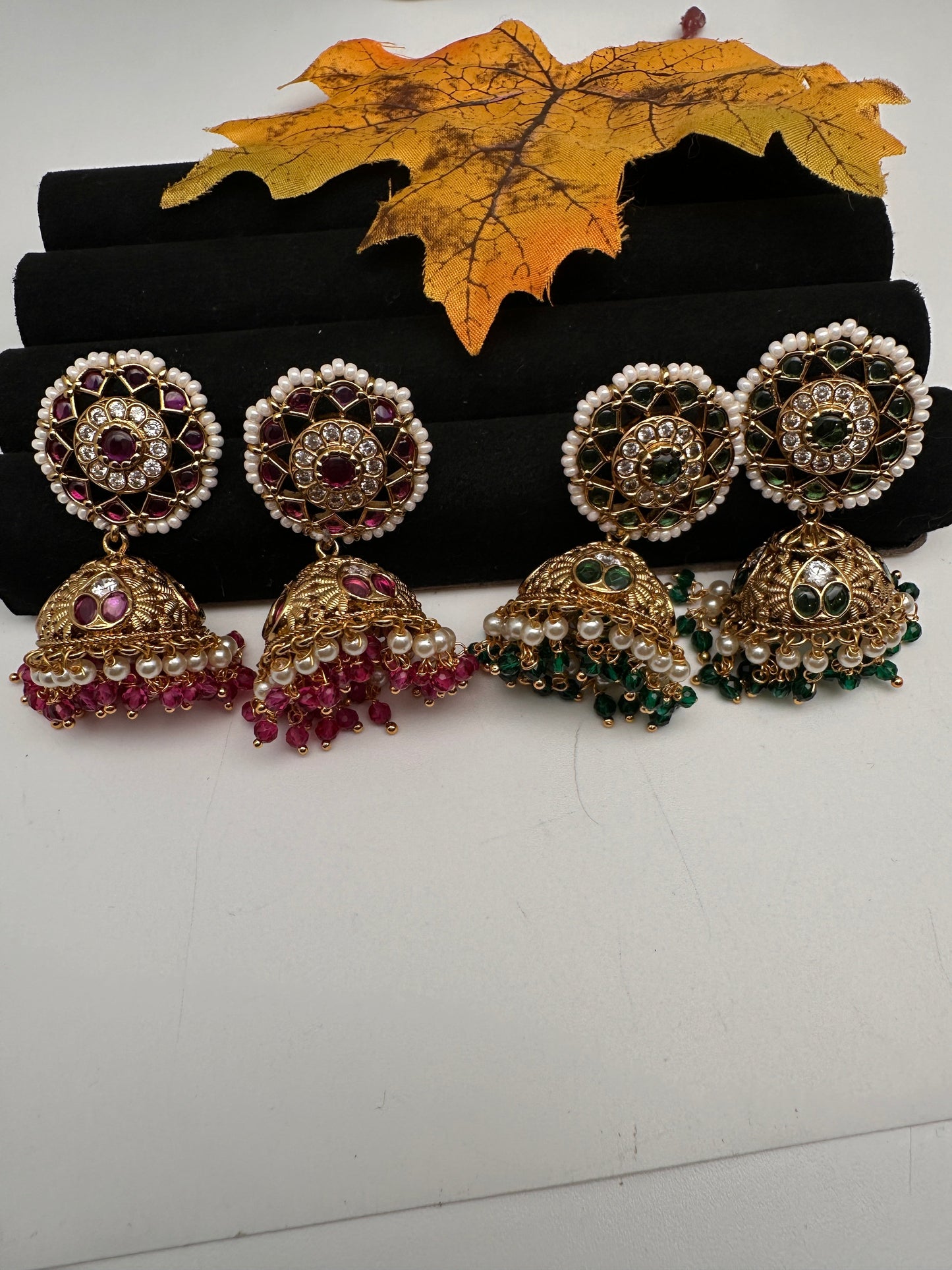 Kemp Jhumka Earrings - Green