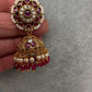 Kemp Jhumka Earrings - Red