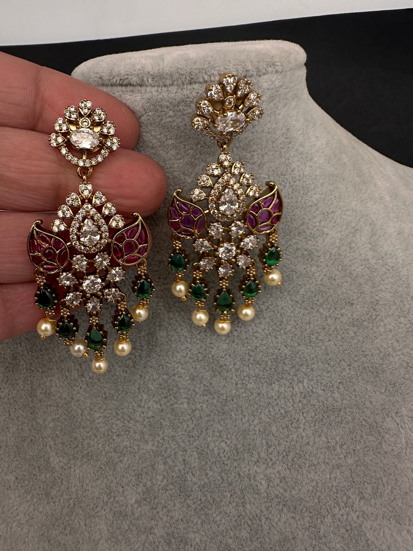 Matte Kempu Earrings