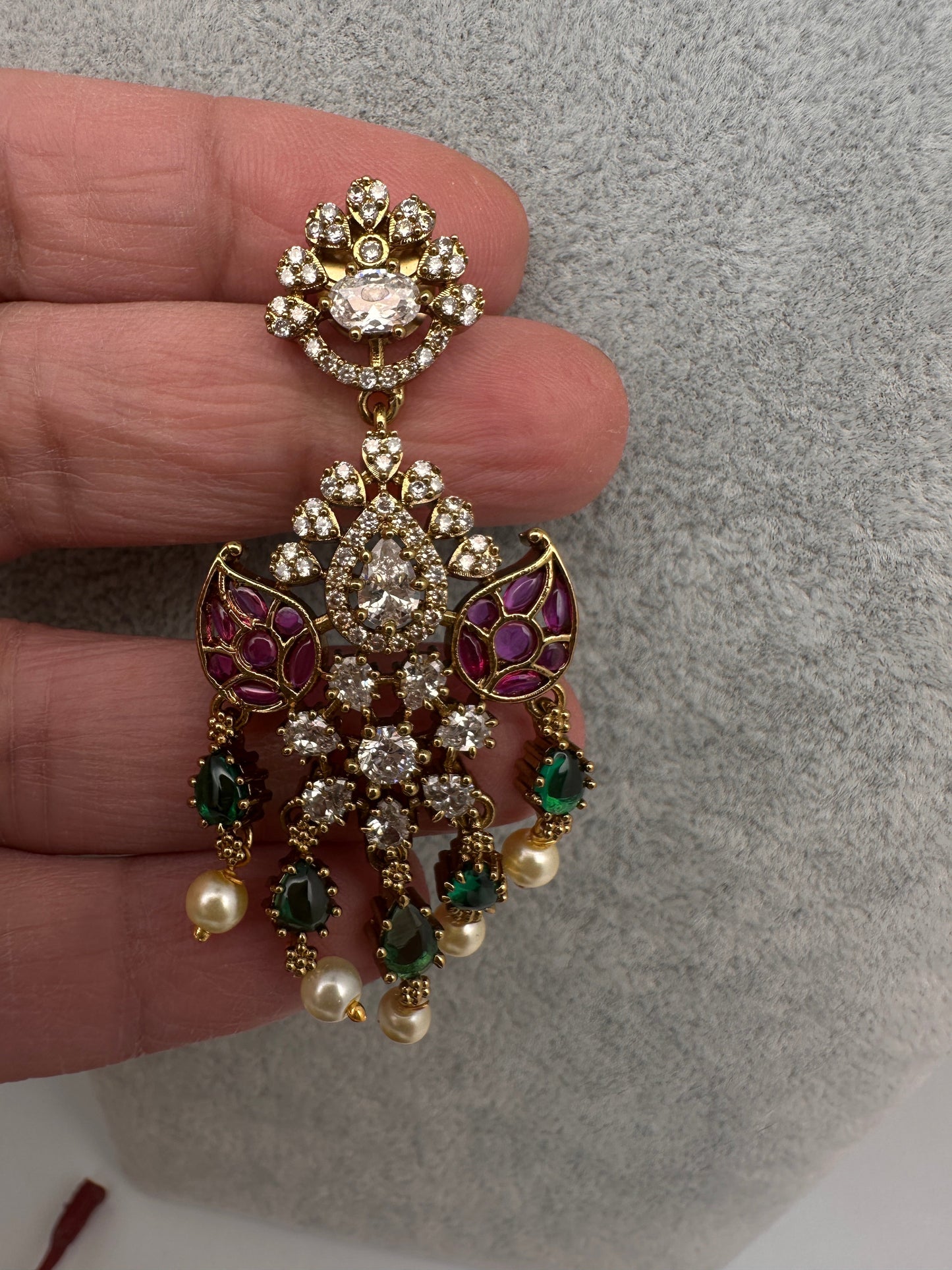 Matte Kempu Earrings