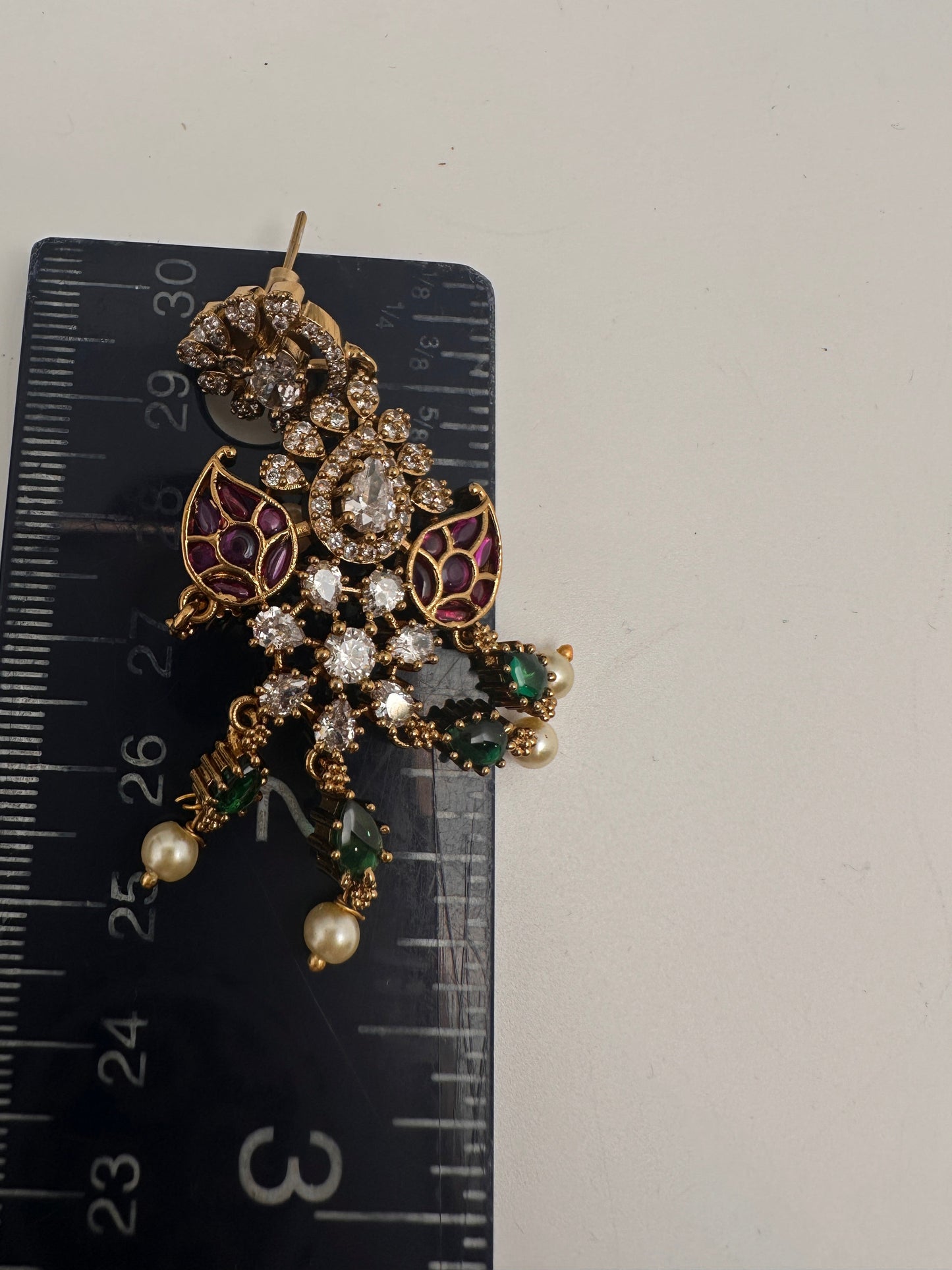 Matte Kempu Earrings