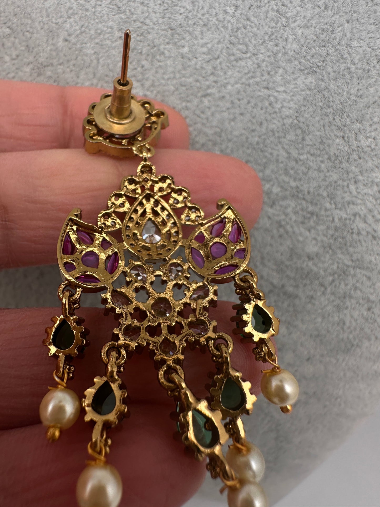 Matte Kempu Earrings