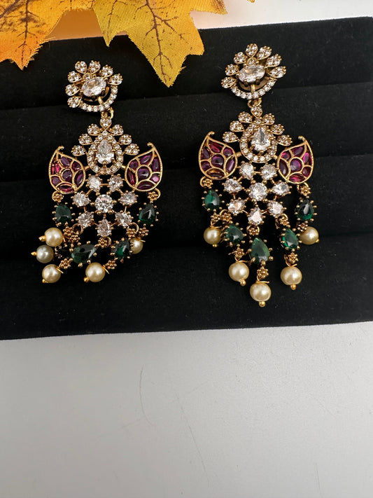 Matte Kempu Earrings
